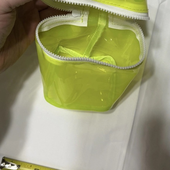 Drunk Elephant Neon Lime Clear Cosmetic Pouch - Picture 2 of 4